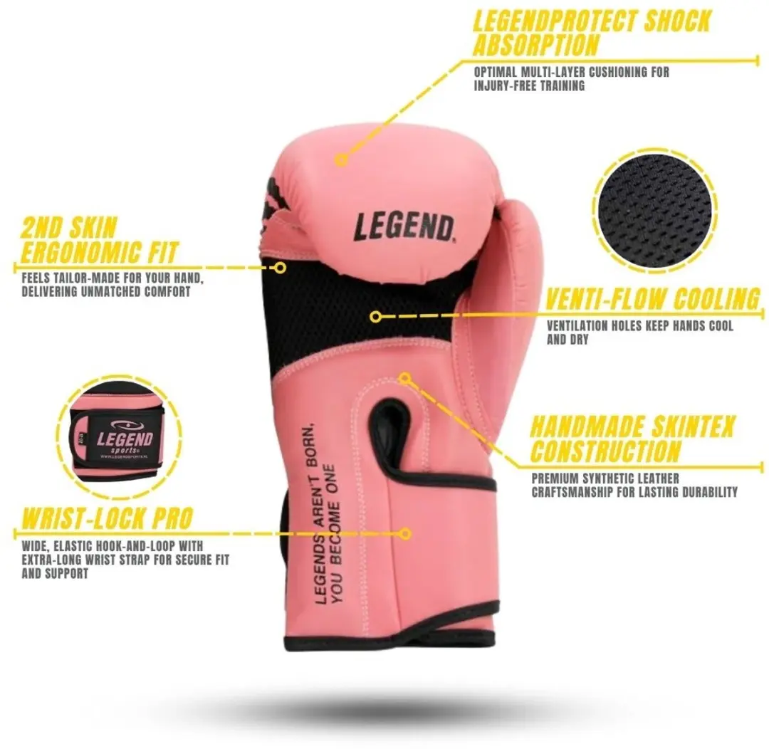 Legend Sports EcoFIT PU Bokshandschoenen Dames - 8 oz Roze