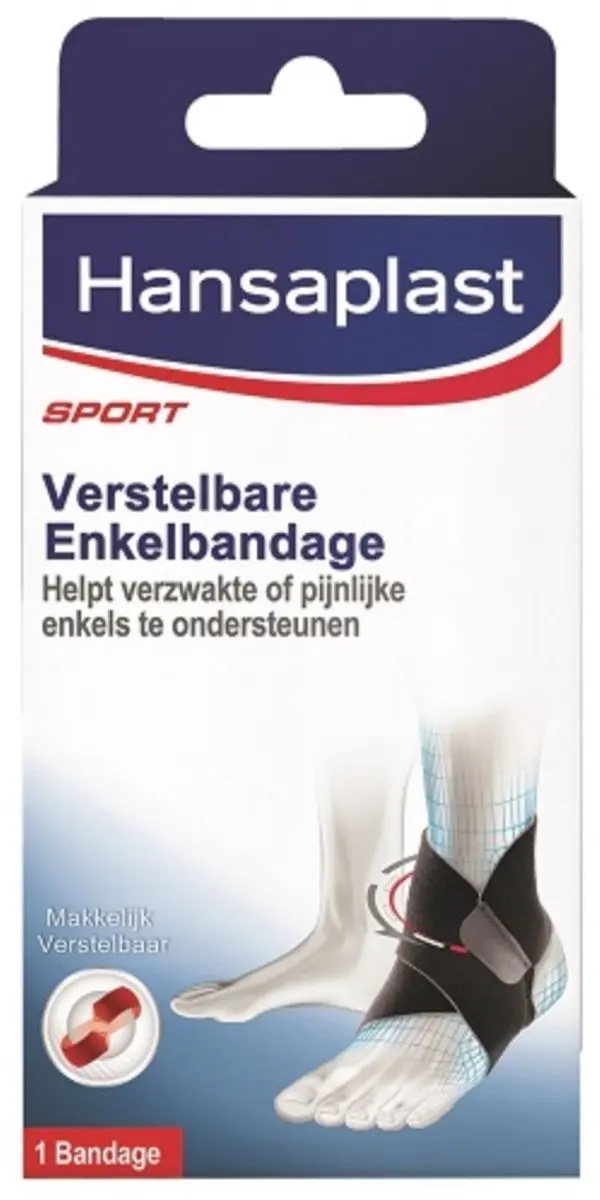 Hansaplast Sport Enkelbandage - One Size - Zwart