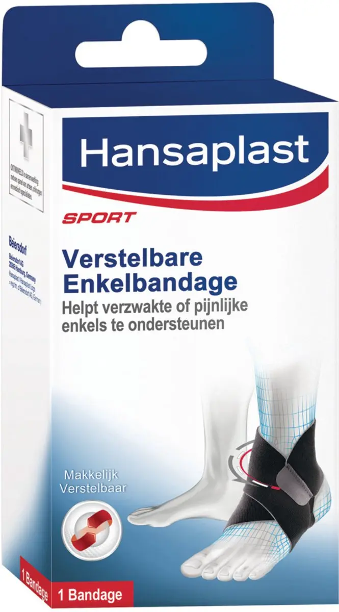 Hansaplast Sport Enkelbandage - One Size - Zwart