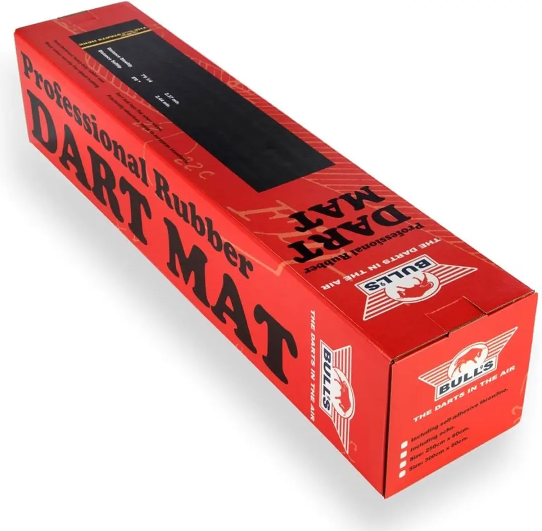 Bull's Dartmat Rubber 300x90cm - Zwart