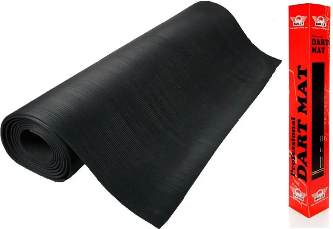 Bull's Dartmat Rubber 300x90cm - Zwart