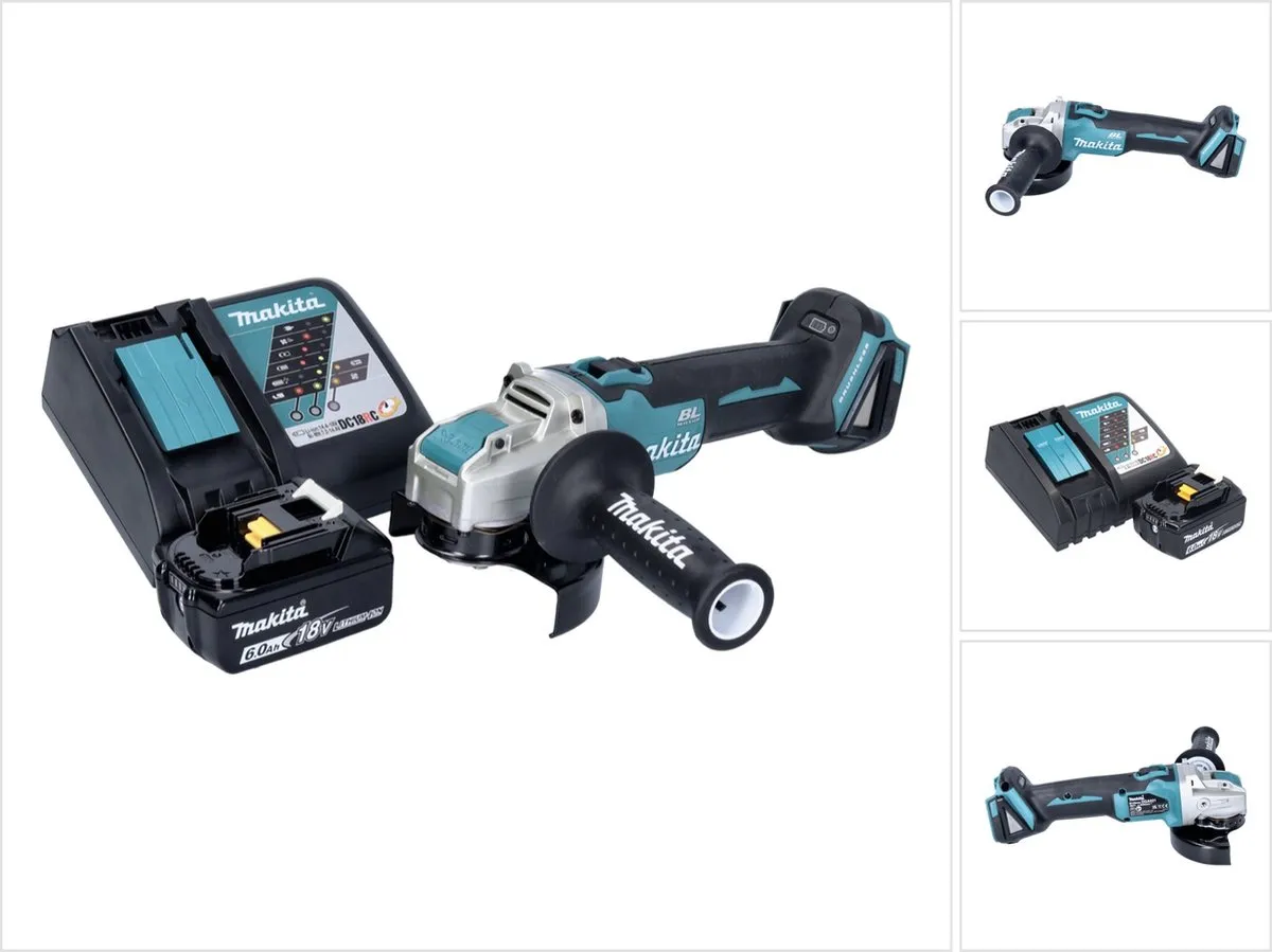 Makita DGA521RG1X1 Haakse Slijper 18V 125mm X-LOCK Brushless
