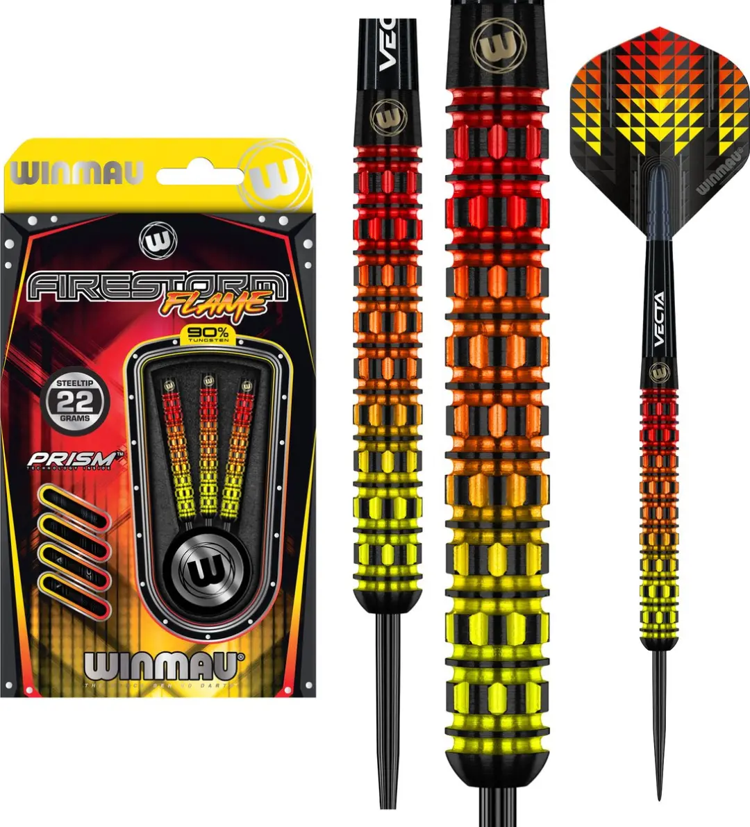 Winmau Firestorm Flame Straight 90% Dartpijlen