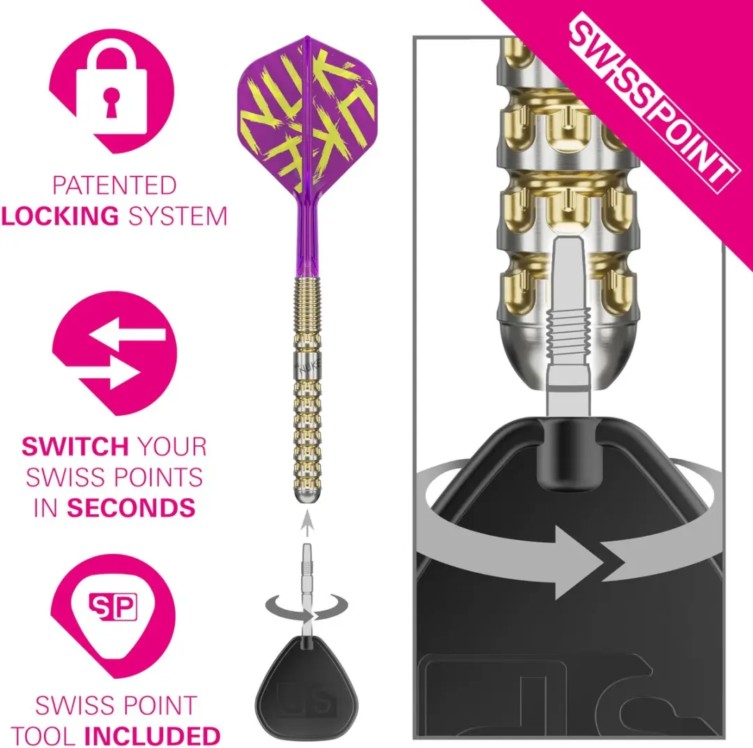 Target Darts Luke Littler Gen 1 Prodigy Steel Tip 24G - 90% Tungsten - 3 Stuks