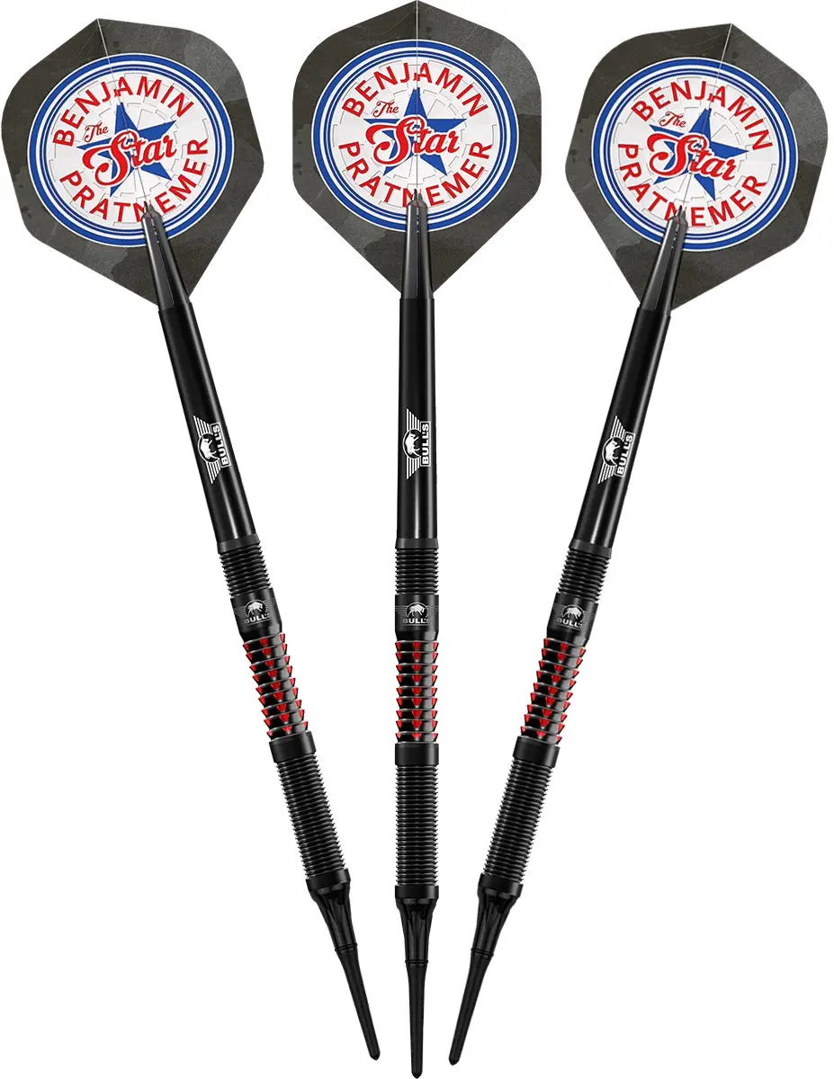 Bull's Benjamin Pratnemer 90% Soft Tip Darts - 3 Stuks