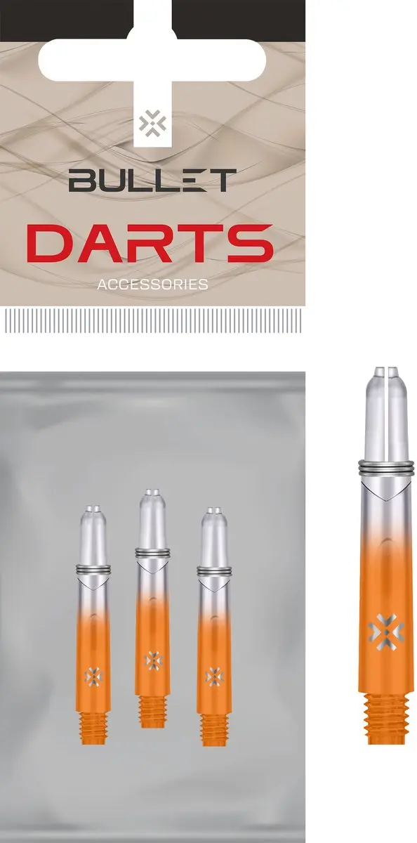 Bullet Shafts 35mm TT - Oranje - 3 Stuks