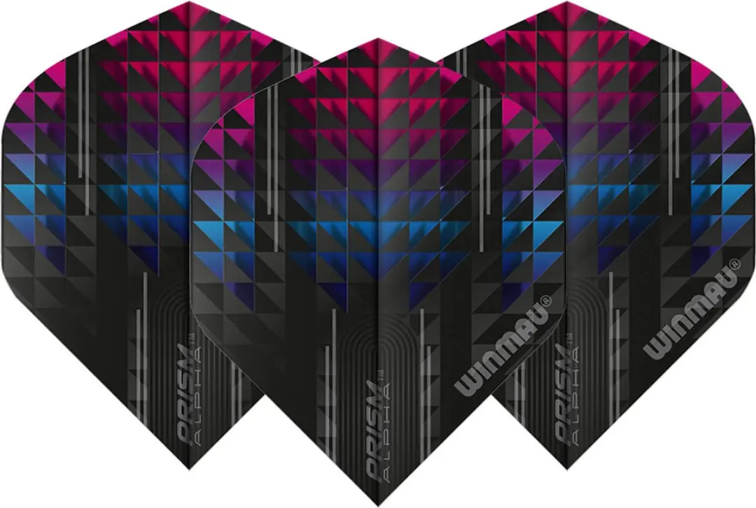 Winmau Prism Alpha Pulsar Dart Flights - 3 Stuks - Multi/Zwart