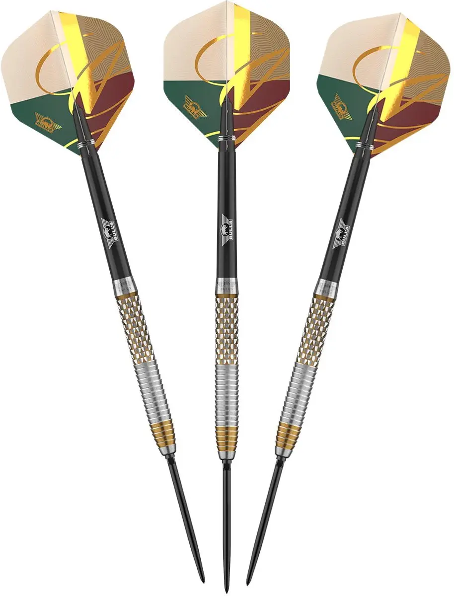 Bull's Vintago Shark Convertible Point Dartpijlen - 3 Stuks - Zilver/Goud