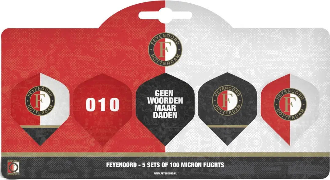 XQMax Feyenoord Dartset - 23g - 3 Stuks - Zwart
