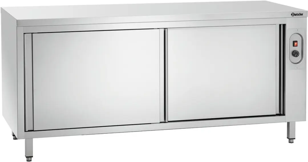 Bartscher Warmkast Schuifdeuren Tussenschap 2kW - 180x70x90cm RVS