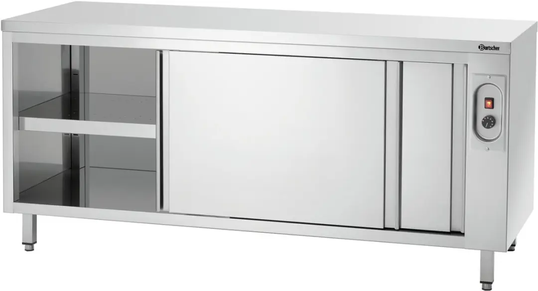 Bartscher Warmkast Schuifdeuren Tussenschap 2kW - 180x70x90cm RVS