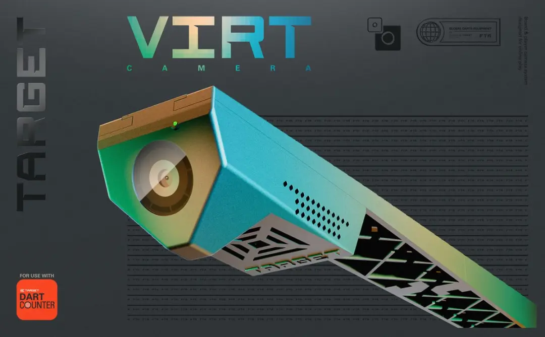 Target Virt Dartboard Camera Systeem 460008 - Zwart