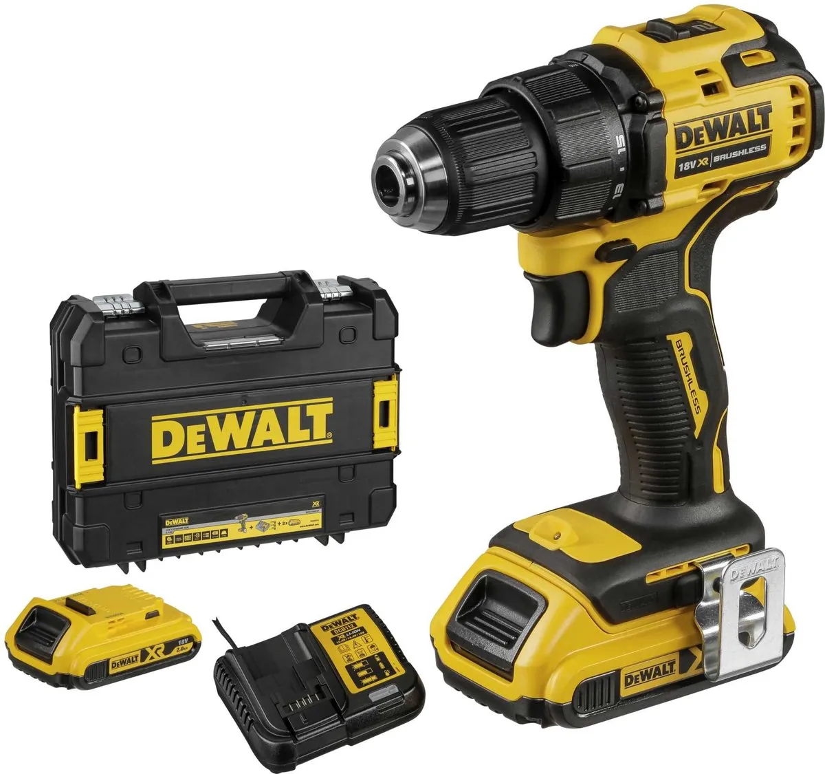 DeWalt DCD708D2T Accu-Schroefboormachine 18V - 2x 2.0Ah - afbeelding 6 van 6