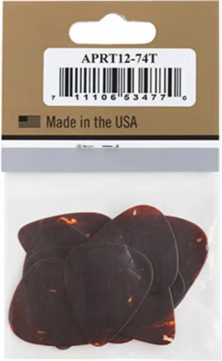 Dunlop Gibson Tortoise Plectrums - Celluloid - Dun - 12 Stuks