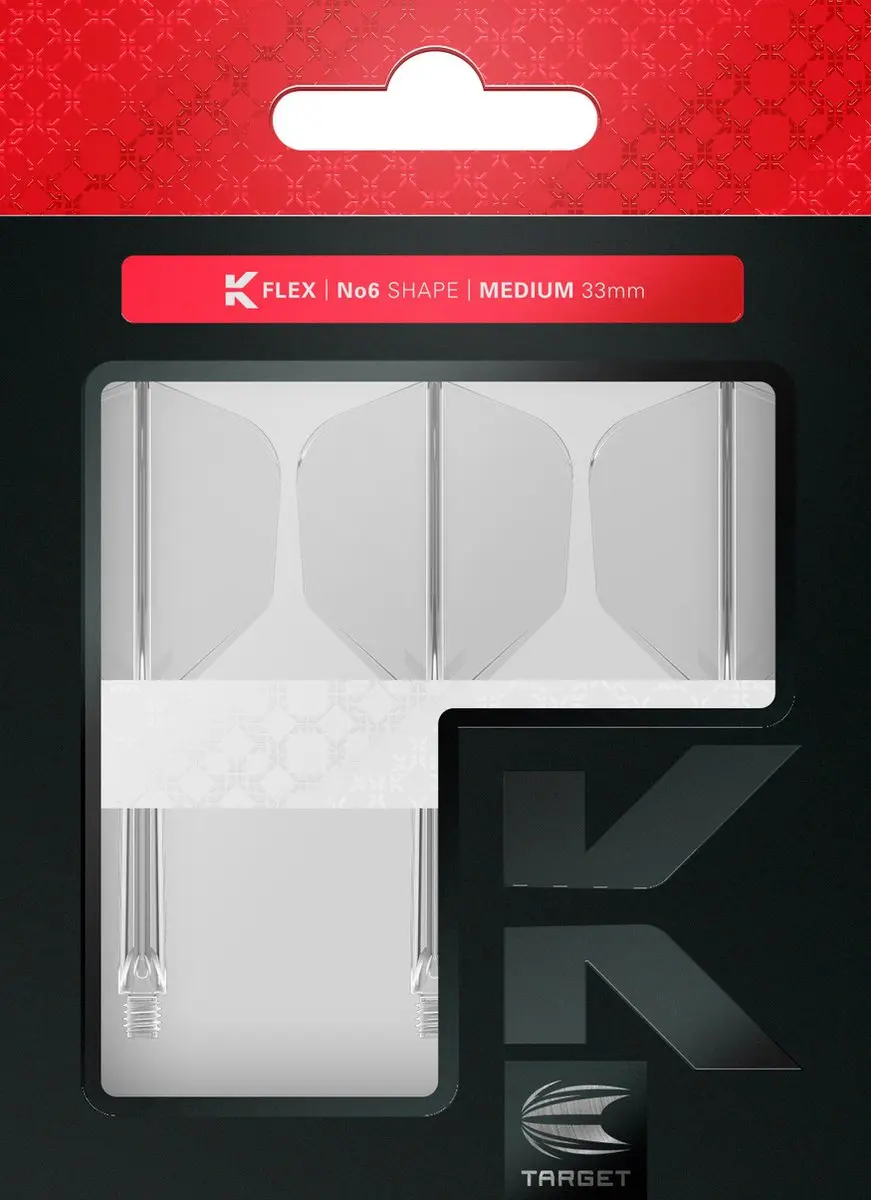 Target K-Flex Clear NO6 Dart Flights - Medium - 3 Stuks