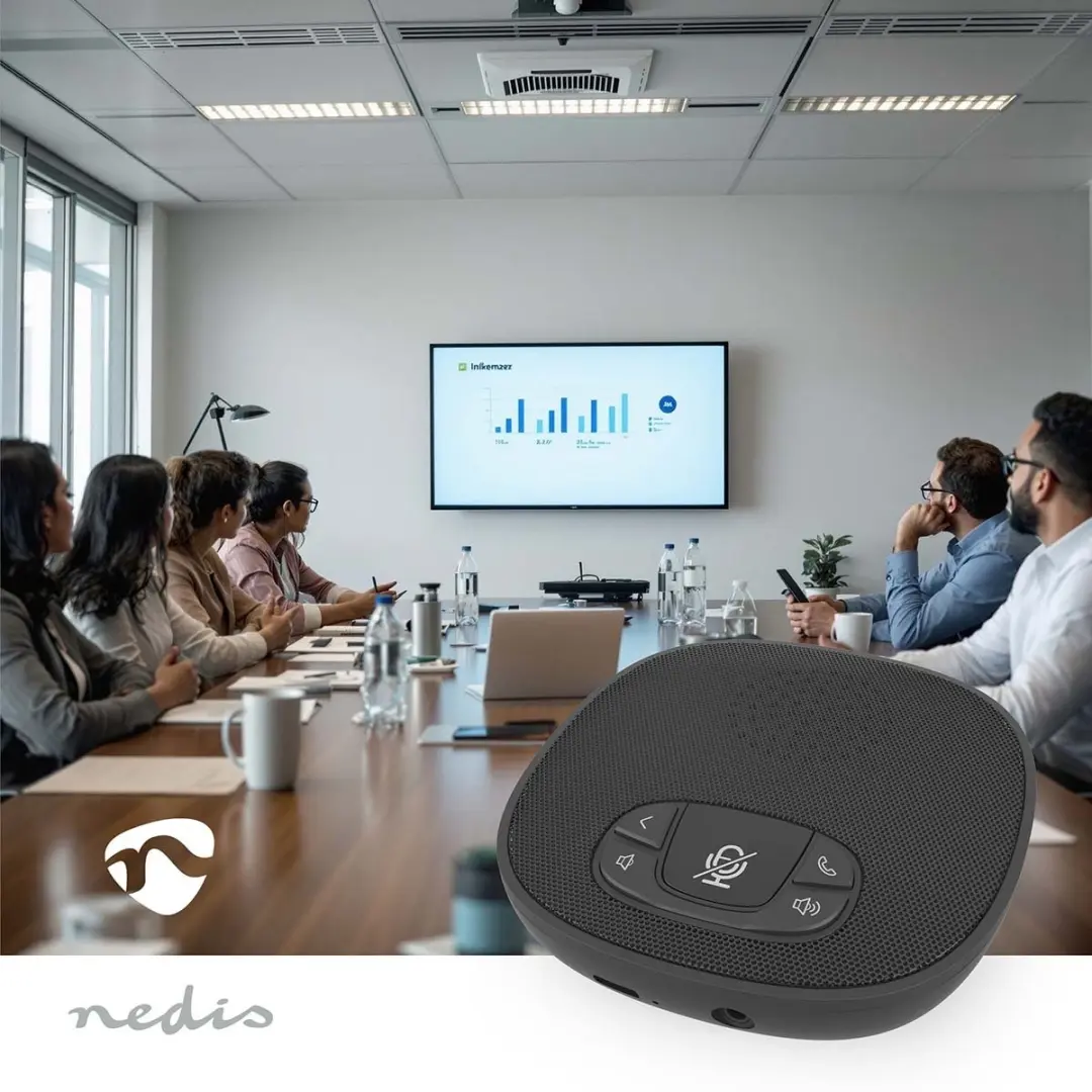 Nedis MICCWS126BK Bluetooth Conferentie Luidspreker - Zwart