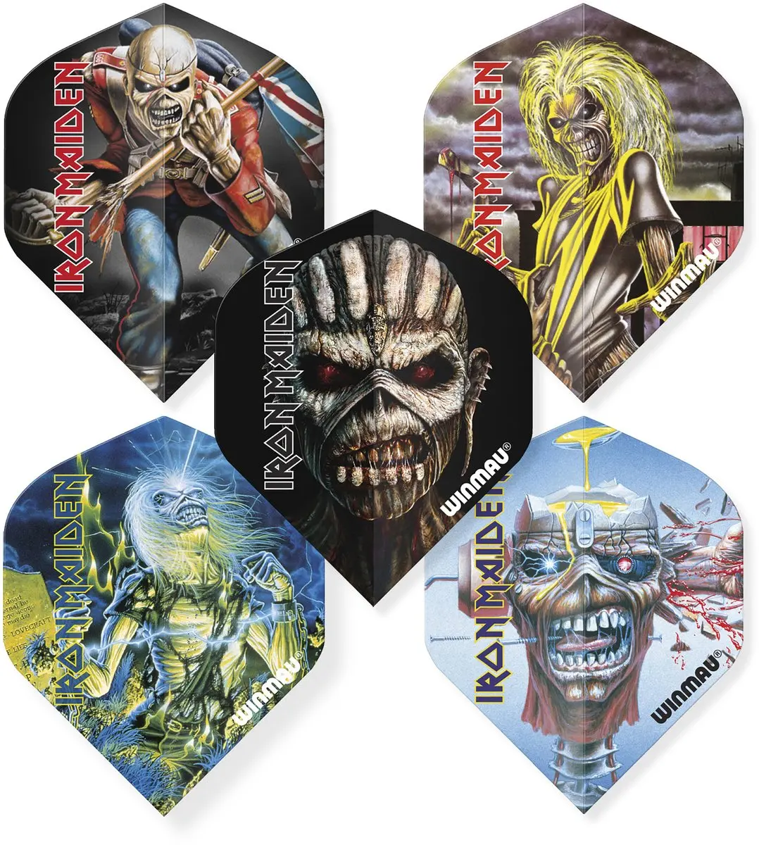 Winmau Iron Maiden Flight Collection Dart Flights - 3 Stuks - Multi