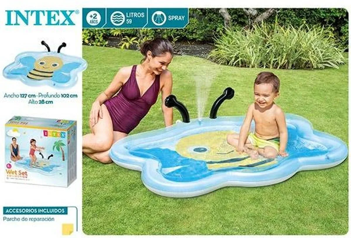 Intex Bumble Bee Opblaaszwembad 127x102cm - Blauw
