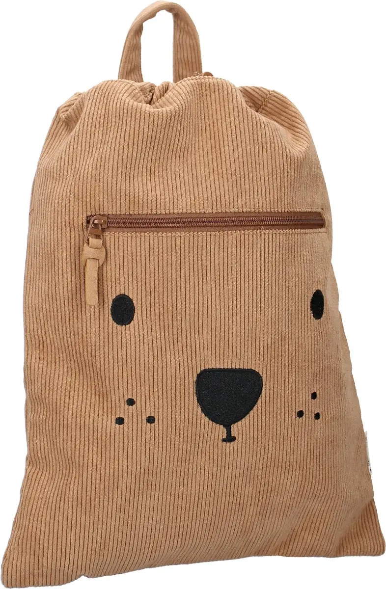Kidzroom Beary Excited Kinder Gymtas - 1,3L - 32x42cm - Beige - afbeelding 6 van 6