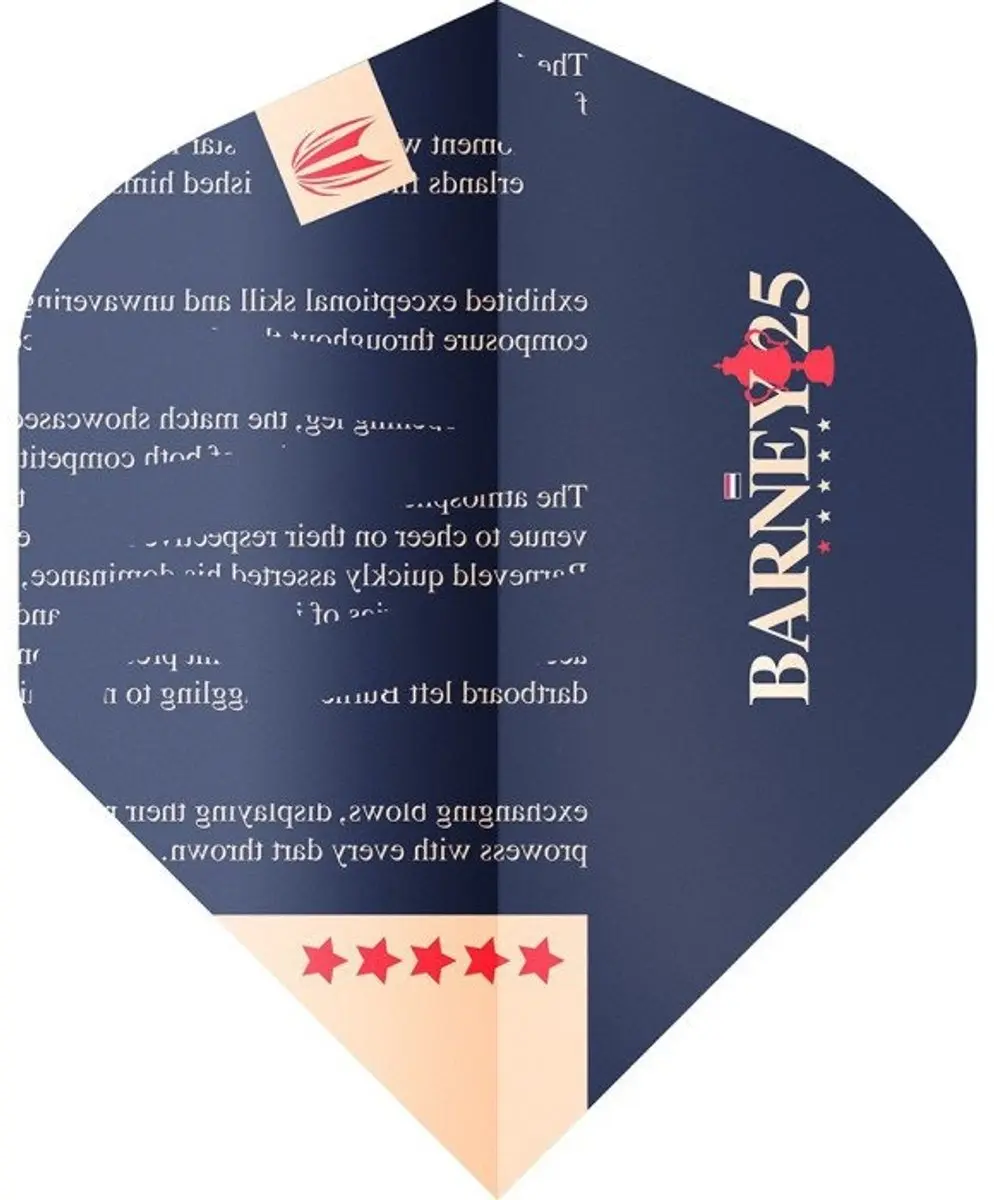 Target Barney25 Pro Ultra NO6 Dart Flights - 3 Stuks - Multi