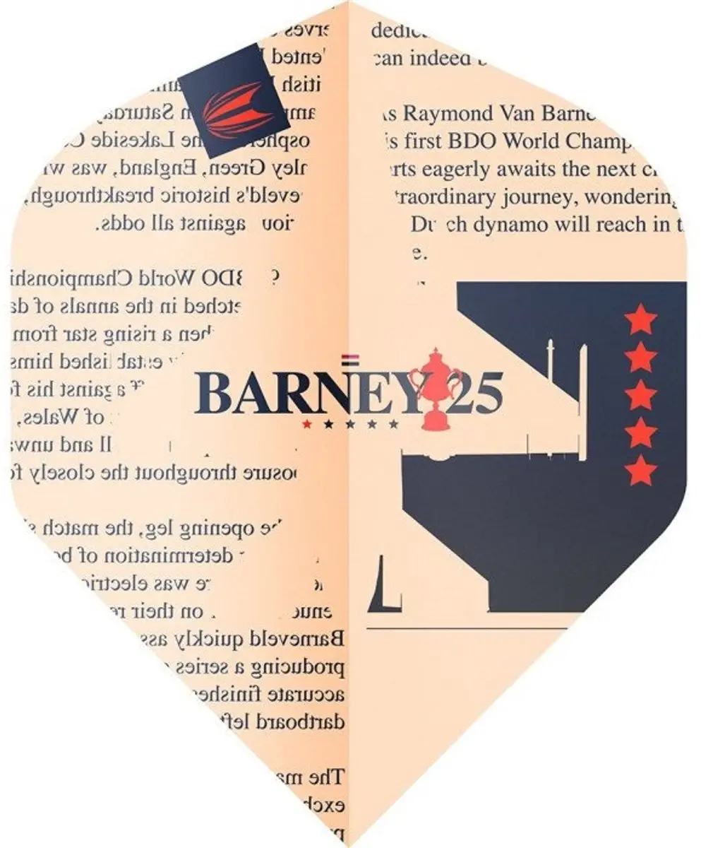 Target Barney25 Pro Ultra NO6 Dart Flights - 3 Stuks - Multi