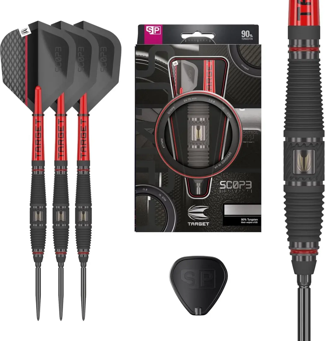 Target Darts Scope Steel Tip Dartset - Barrel 03 23G - 90% Tungsten - 3 Stuks