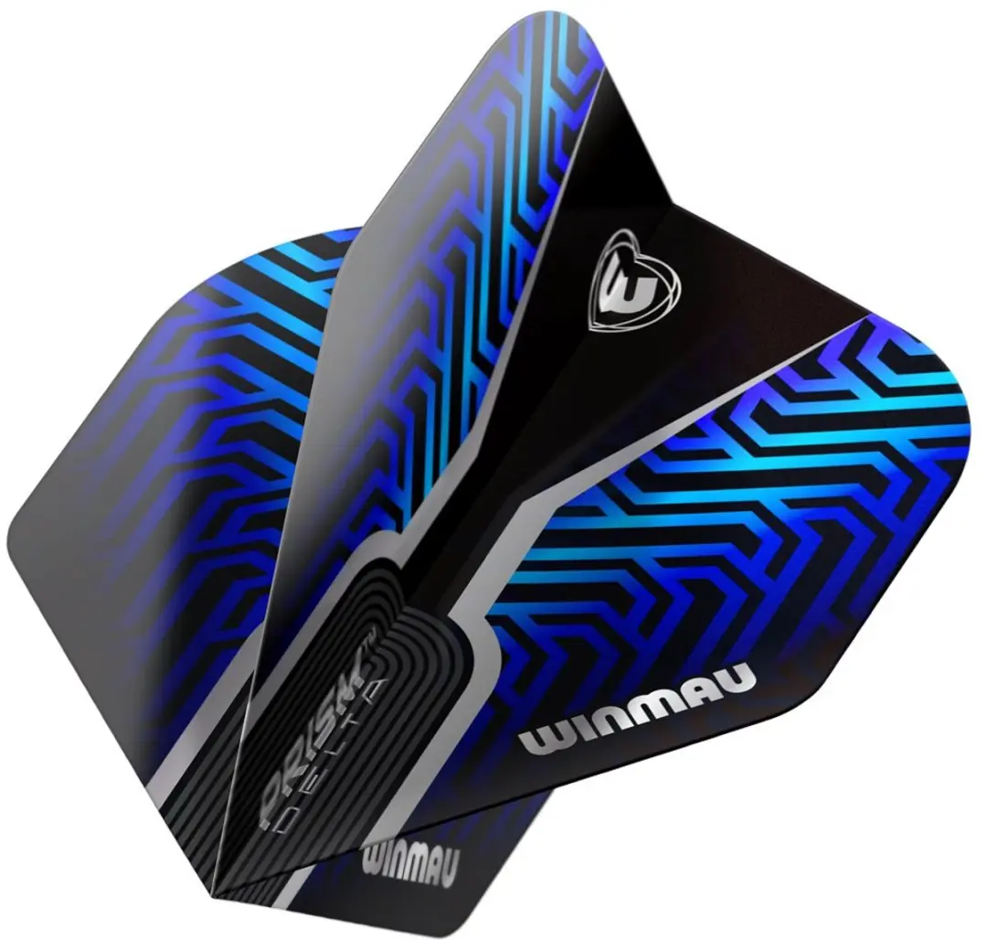 Winmau Prism Delta Dart Flights - 3 Stuks - Zilver/Zwart