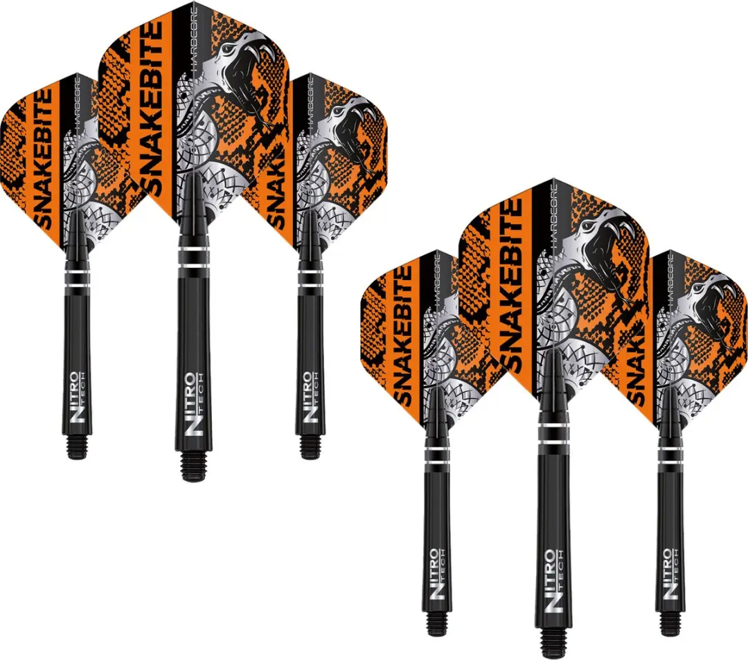Red Dragon Peter Wright Snakebite Nitrotech - 3 Sets (9 Vluchten) - Oranje
