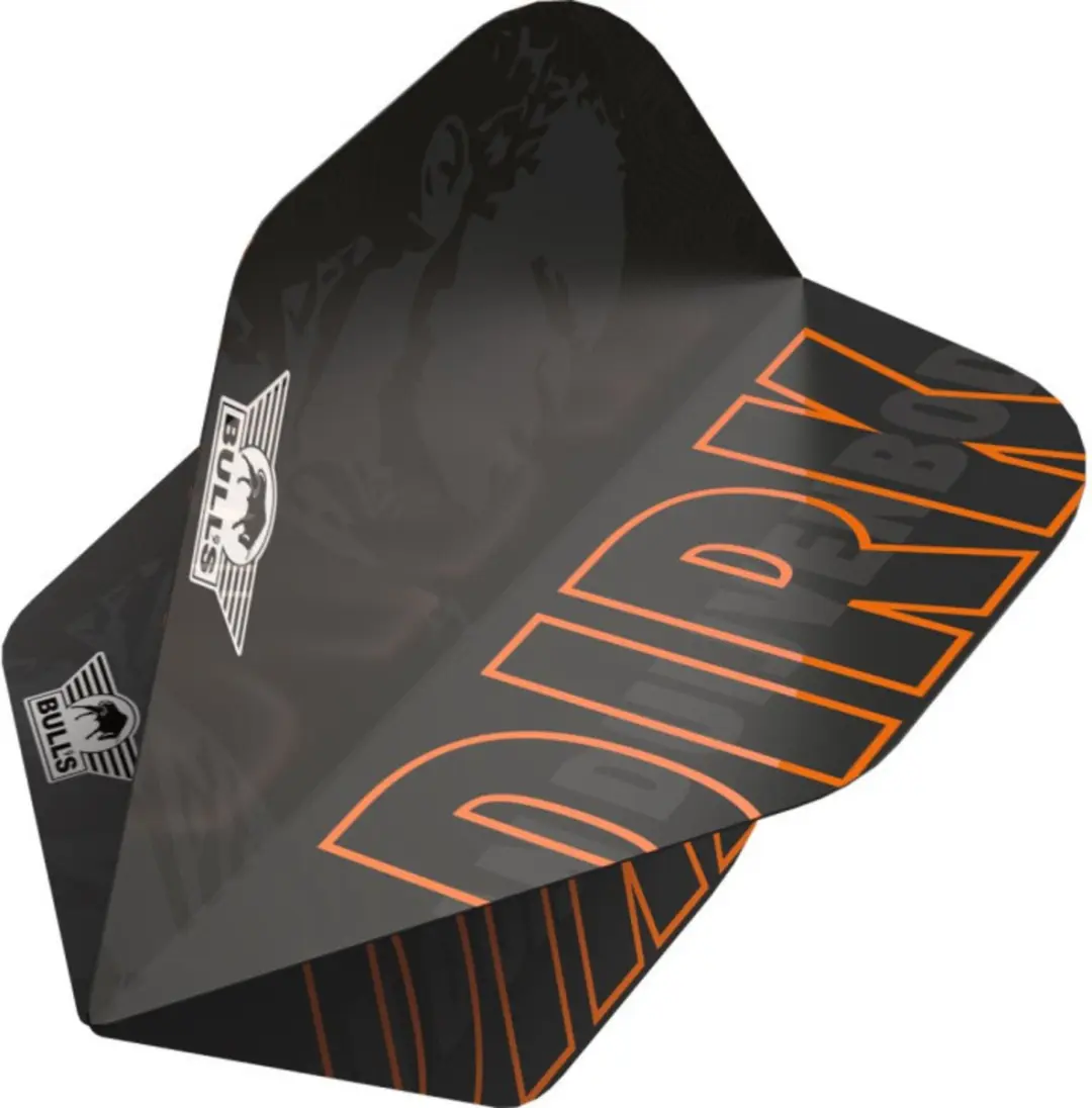 Bull's Player 100 Dirk van Duijvenbode Dart Flights BU-51001 - 3 Stuks - Zwart