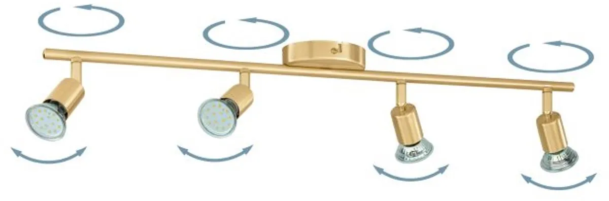 Eglo Buzz-Led Opbouwspot GU10 - 4 Stuks - 68.5cm - Goud