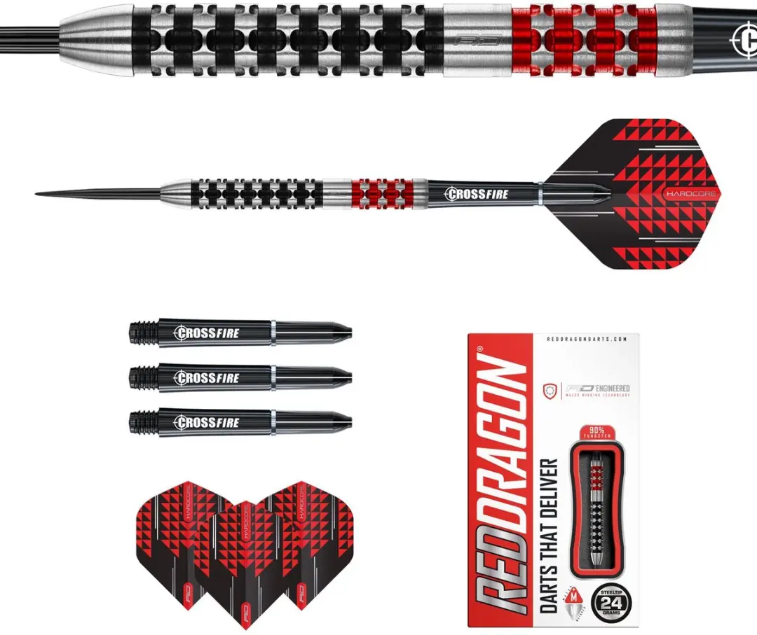 Red Dragon Crossfire 90% Dartpijlen - 3 Stuks