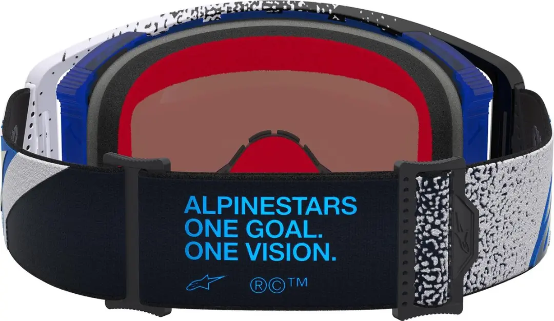 Alpinestars Supertech Hiten Mirror Motocrossbril - Zwart/Blauw/Wit