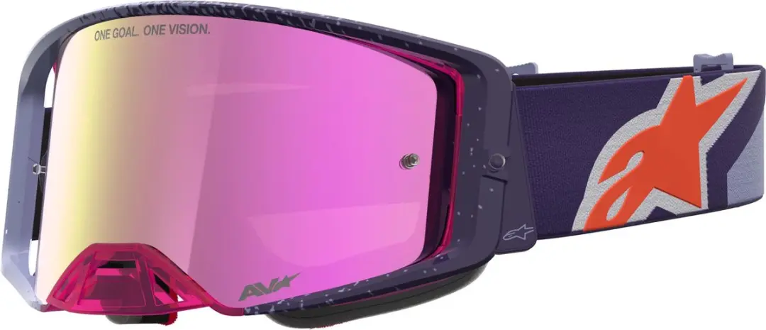 Alpinestars Supertech Hiten Mirror Motocrossbril - Zwart/Blauw/Wit