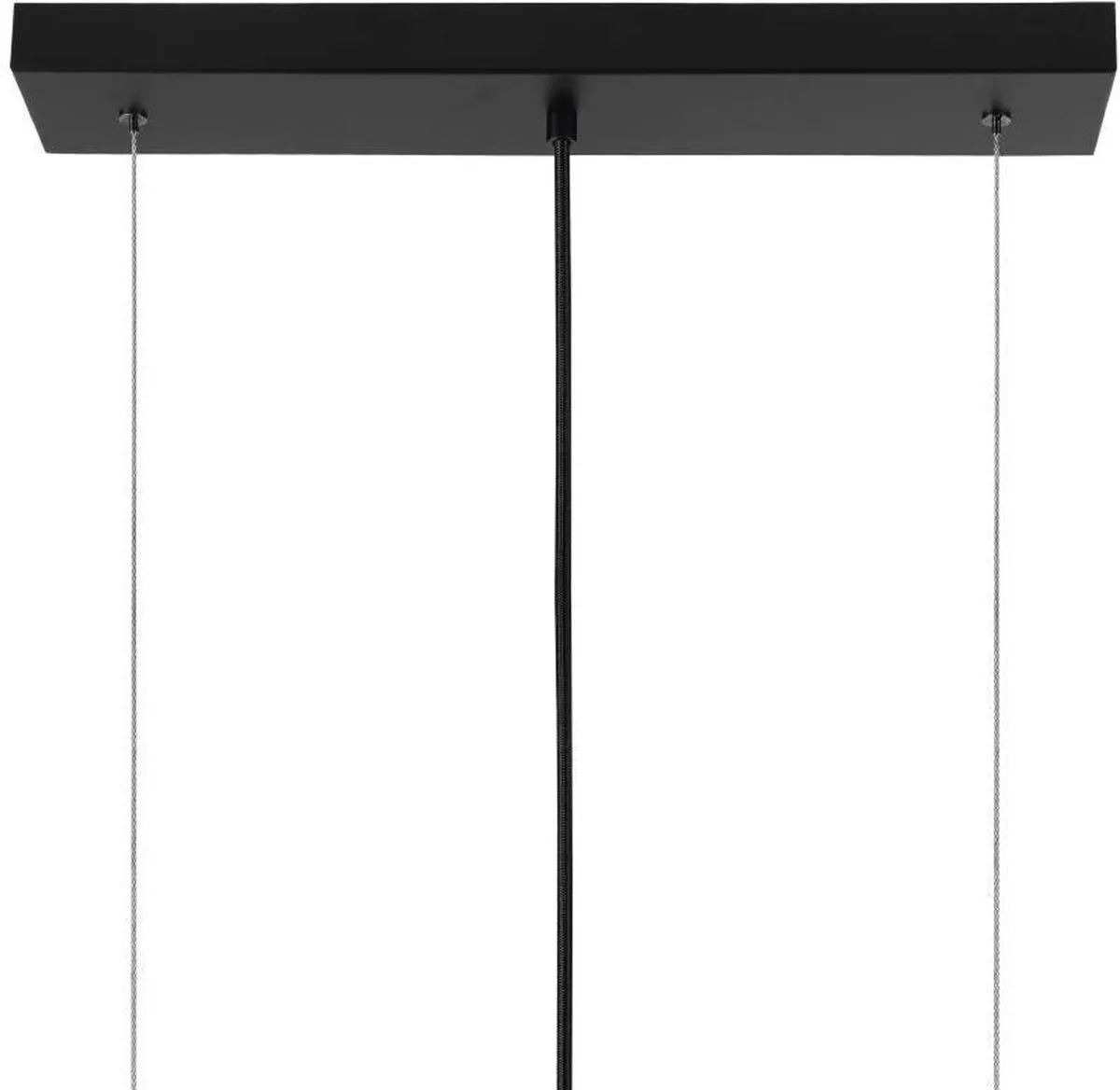 EGLO Brisling Hanglamp - E27 - 110 cm - rookglas - zwart