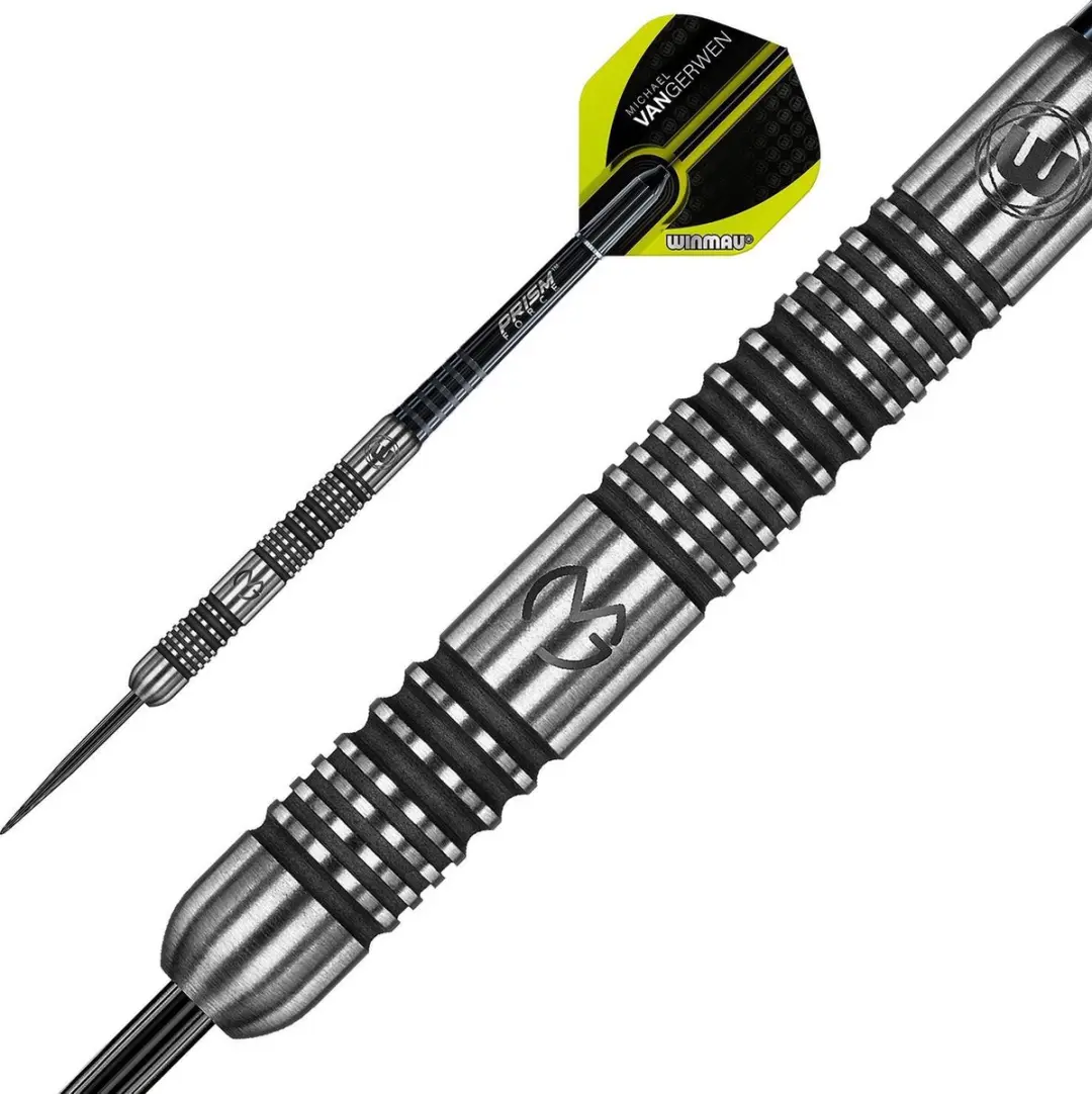 Winmau Michael van Gerwen Authentic Dartpijlen 3 Stuks - Zwart/Groen