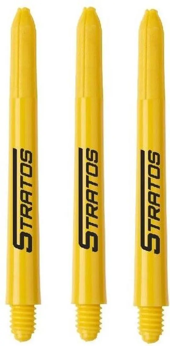 Winmau Stratos Shaft Short Geel - 3 Stuks