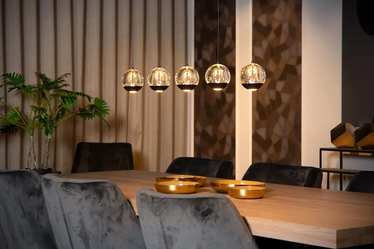 Lucide Sentubal Hanglamp 5x5,3W 2700K - Zwart - afbeelding 6 van 6