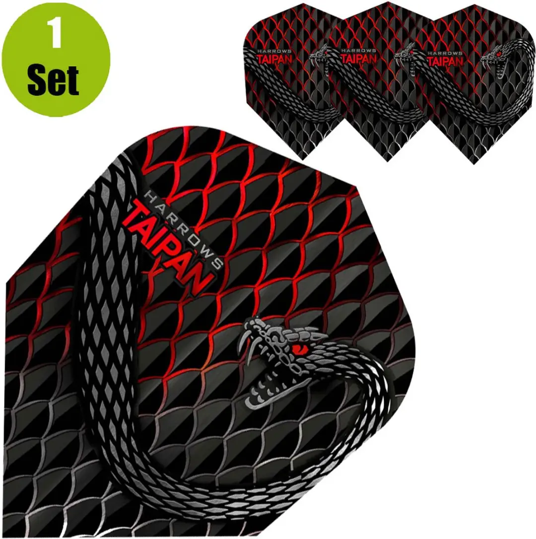 Harrows Taipan Red Dart Flights HF2302 - 3 Stuks