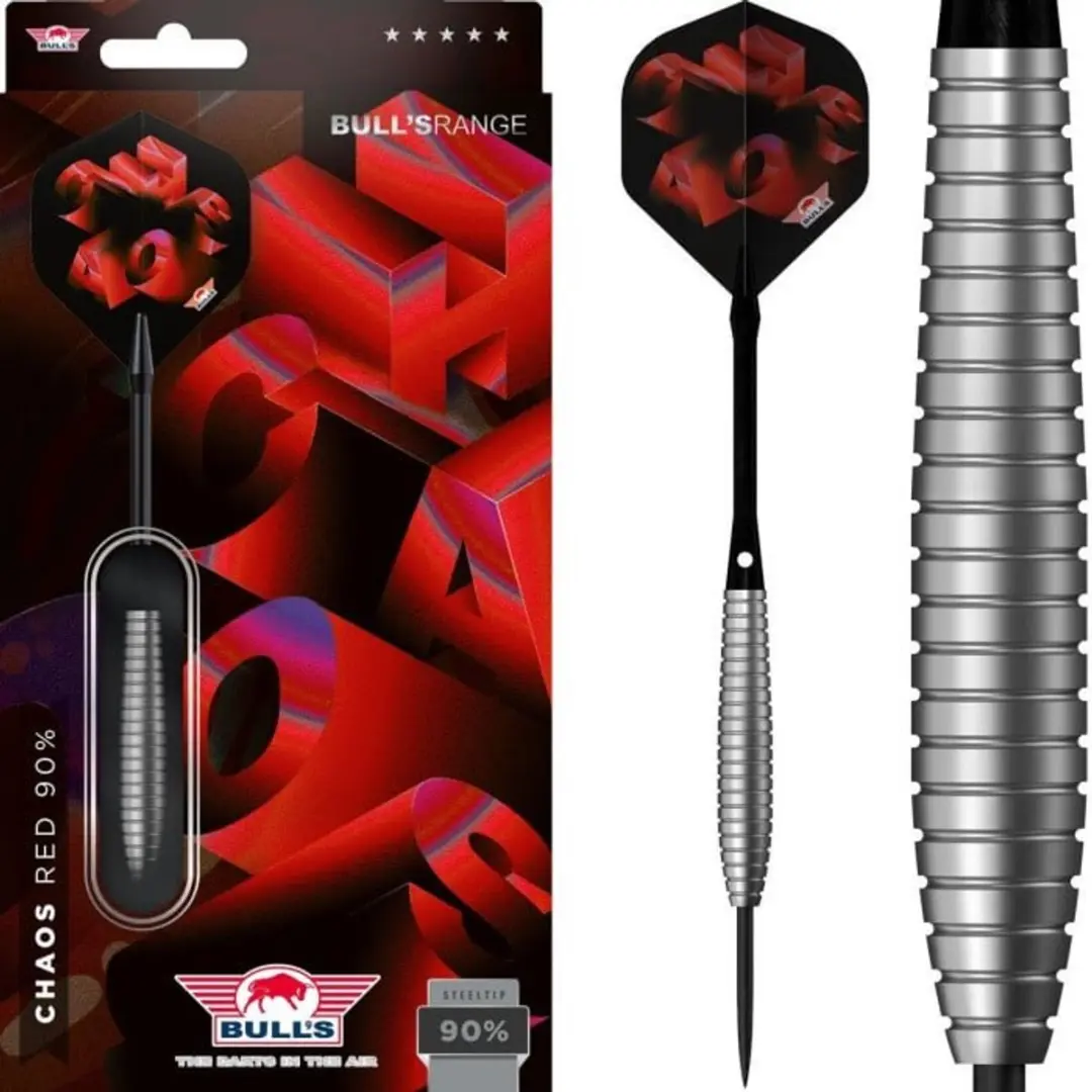 Bull's Chaos Red Dartpijlen 3 Stuks