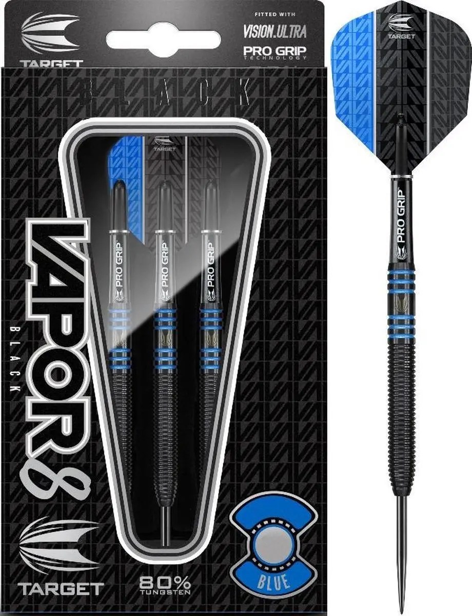 Target Vapor-8 Dartpijlen 3 Stuks - Zwart/Blauw