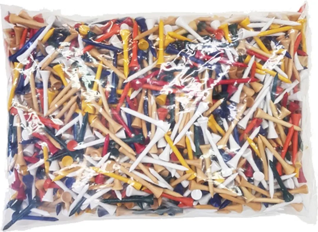 Legend Houten Tees 7cm - 1000 Stuks Kleurenmix