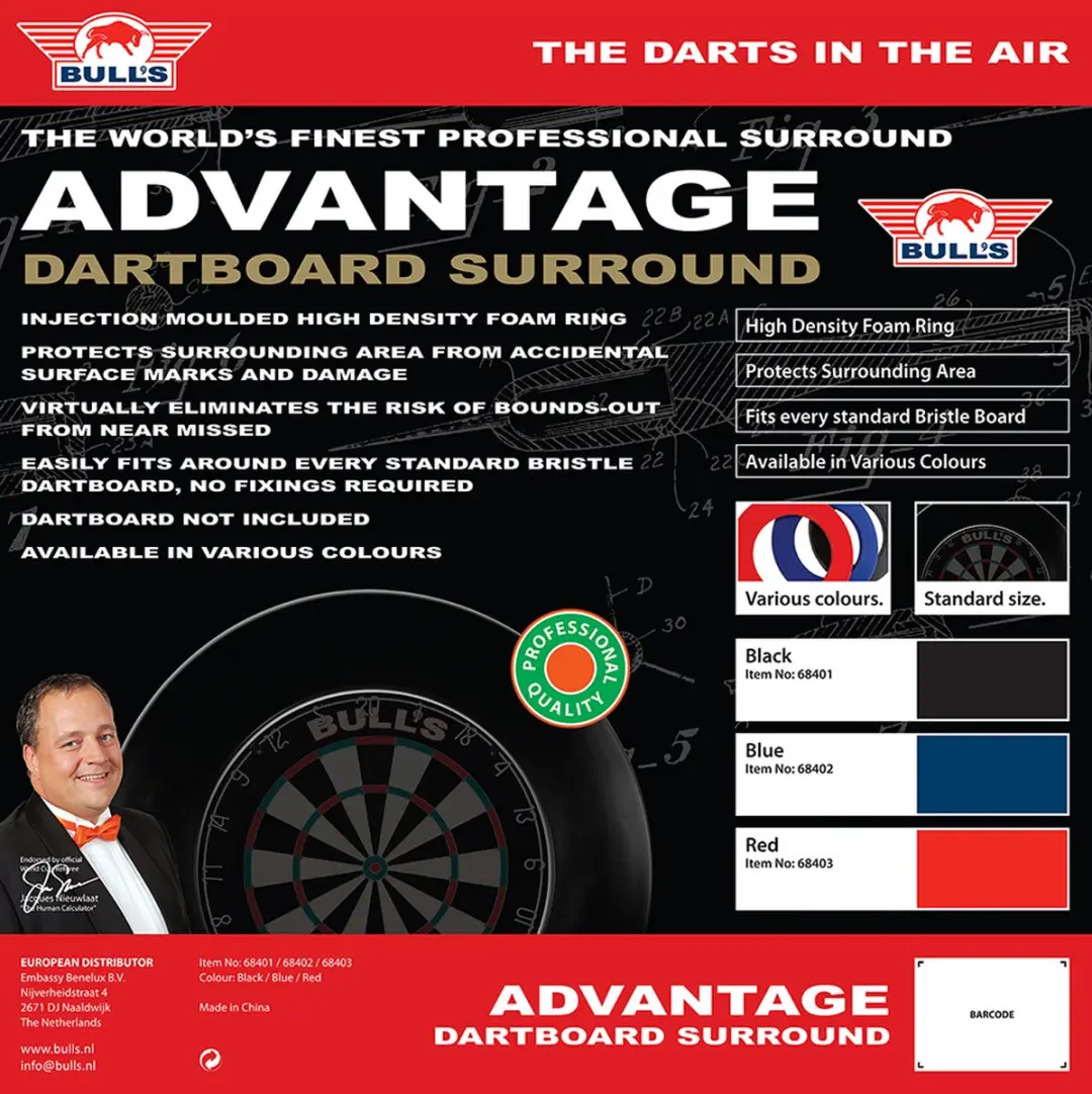 Bull's Dartsurroundring 68401 - Zwart