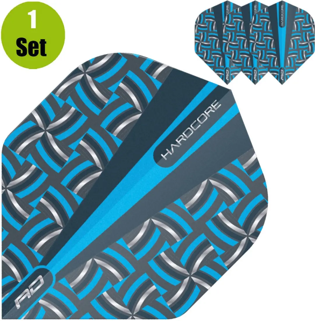 Red Dragon Hardcore Radical Blue Dart Flights TF6515 - 3 Stuks