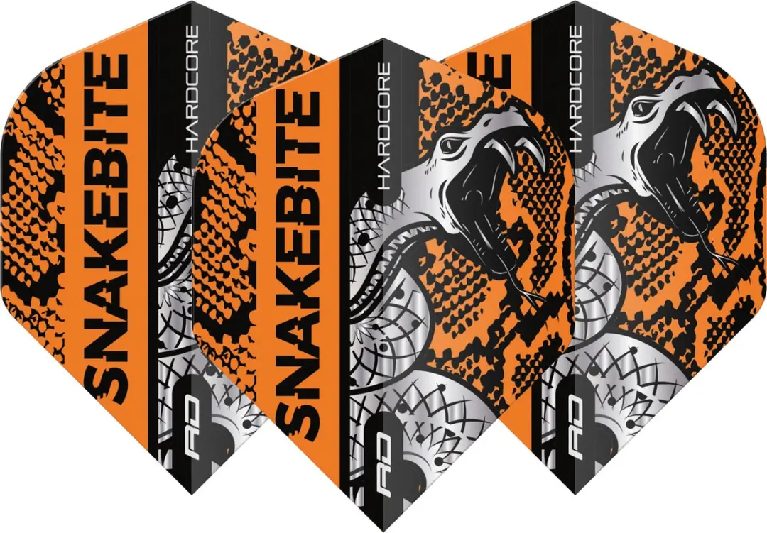 Red Dragon Peter Wright Hardcore Snakebite TF6565 Dart Flights - Oranje