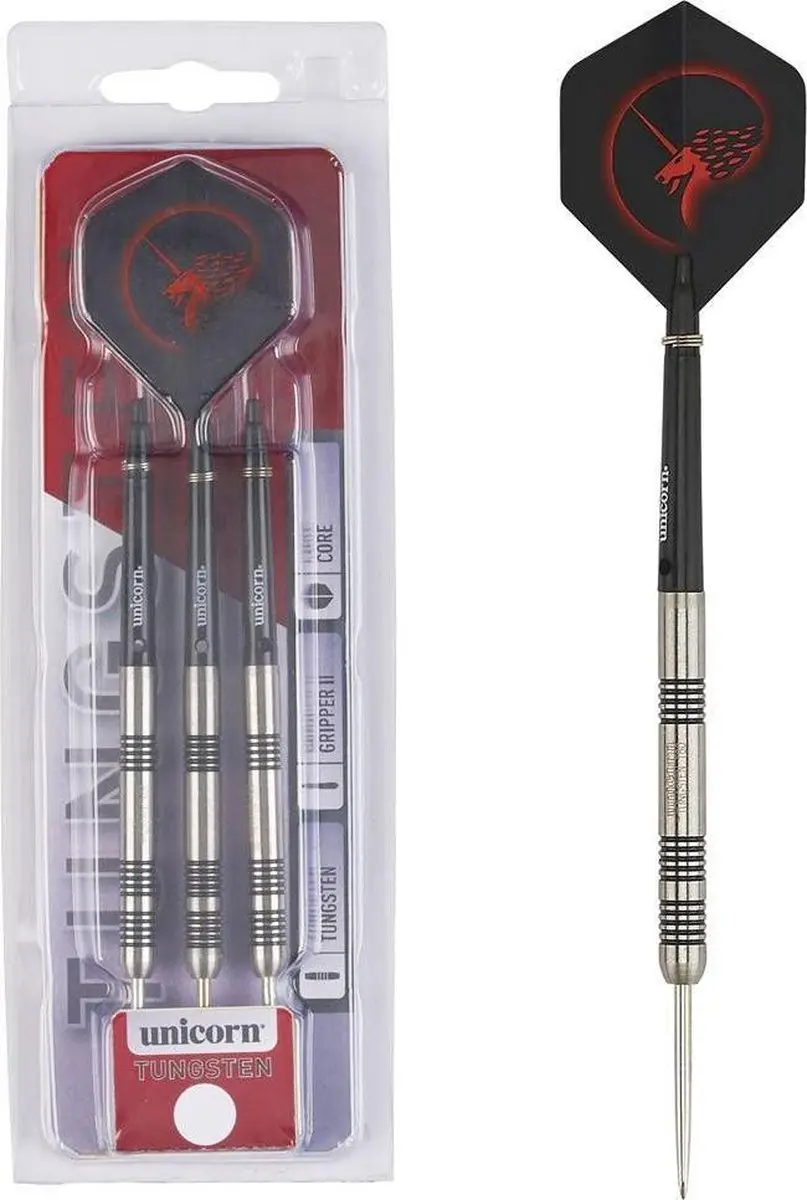 Unicorn Core Tungsten 70% Dartpijlen 3 Stuks - Zilvergrijs