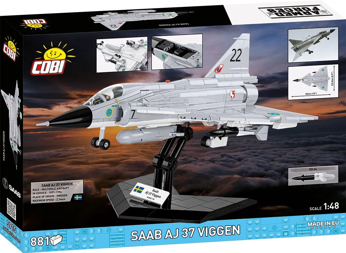 Cobi Saab AJ37 Viggen 5915 - 836 Stukken - Grijs