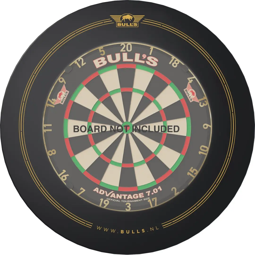 Bull's Advantage Lite Dart Surround - Muurbescherming 70x70x4cm - Zwart/Goud