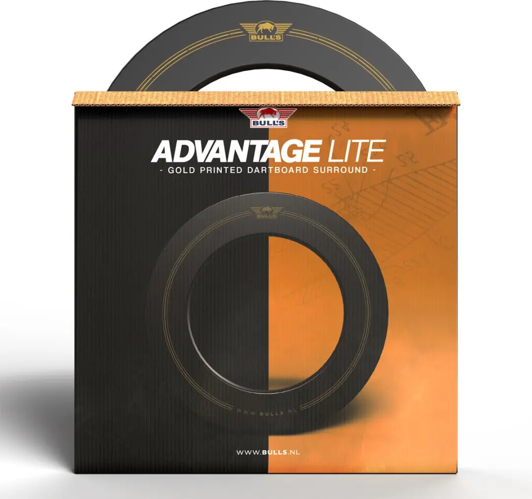 Bull's Advantage Lite Dart Surround - Muurbescherming 70x70x4cm - Zwart/Goud