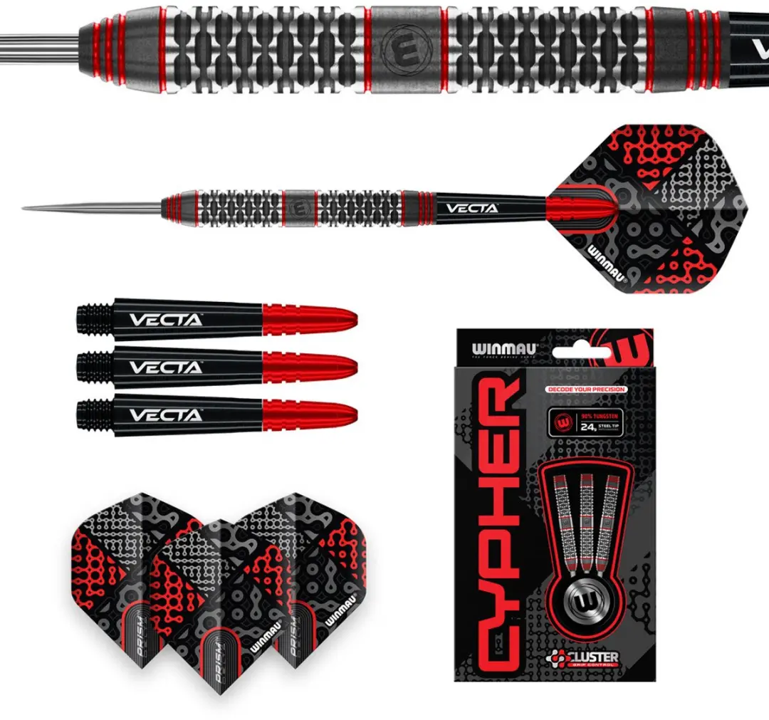 Winmau Cypher Dartpijlen 3 Stuks - 26 Kleuren