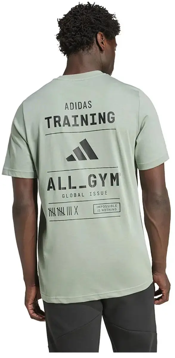 Adidas All-Gym Graphic T-shirt - S - Silver Green